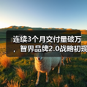 连续3个月交付量破万，智界品牌2.0战略初现成效