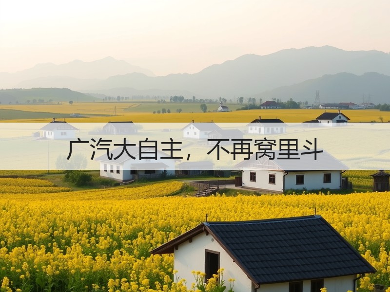广汽大自主，不再窝里斗