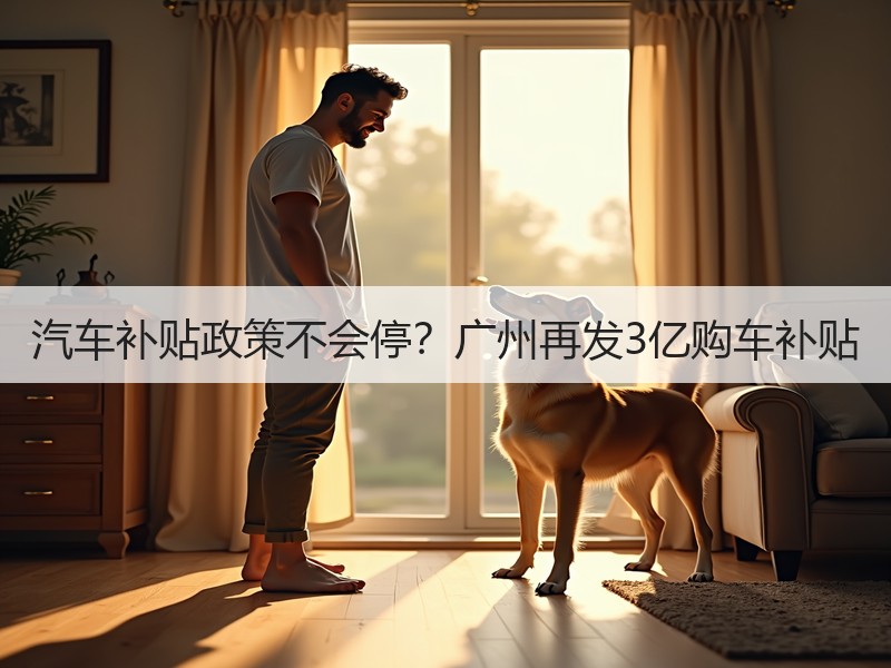 汽车补贴政策不会停？广州再发3亿购车补贴
