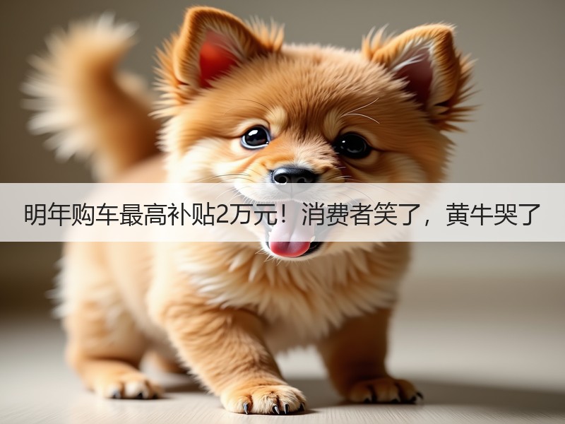 明年购车最高补贴2万元！消费者笑了，黄牛哭了