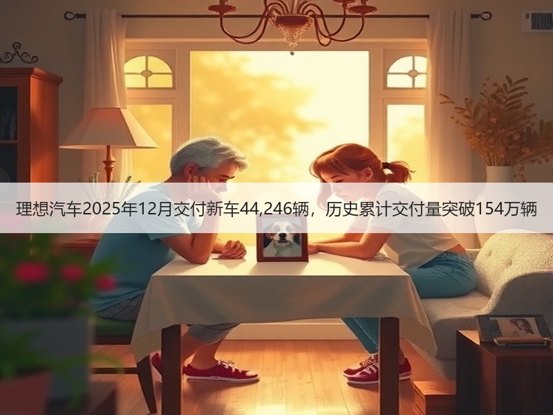 理想汽车2025年12月交付新车44,246辆，历史累计交付量突破154万辆