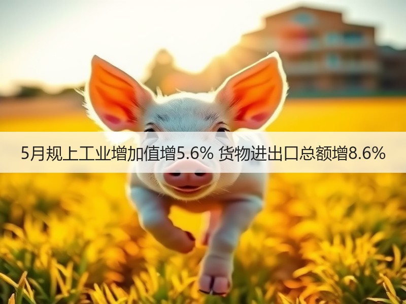 5月规上工业增加值增5.6% 货物进出口总额增8.6%