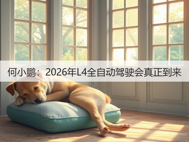 何小鹏:2026年L4全自动驾驶会真正到来 何小鹏:2026年L4全自动驾驶会真正到来