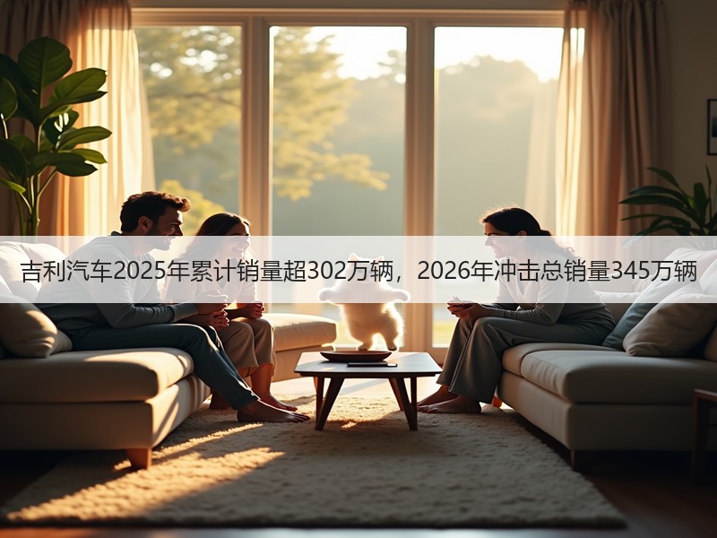 吉利汽车2025年累计销量超302万辆，2026年冲击总销量345万辆