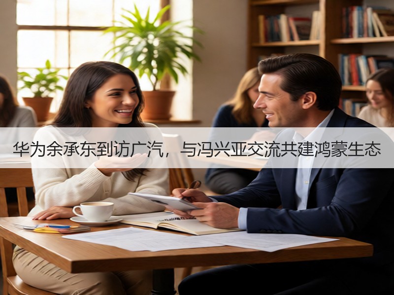 华为余承东到访广汽，与冯兴亚交流共建鸿蒙生态