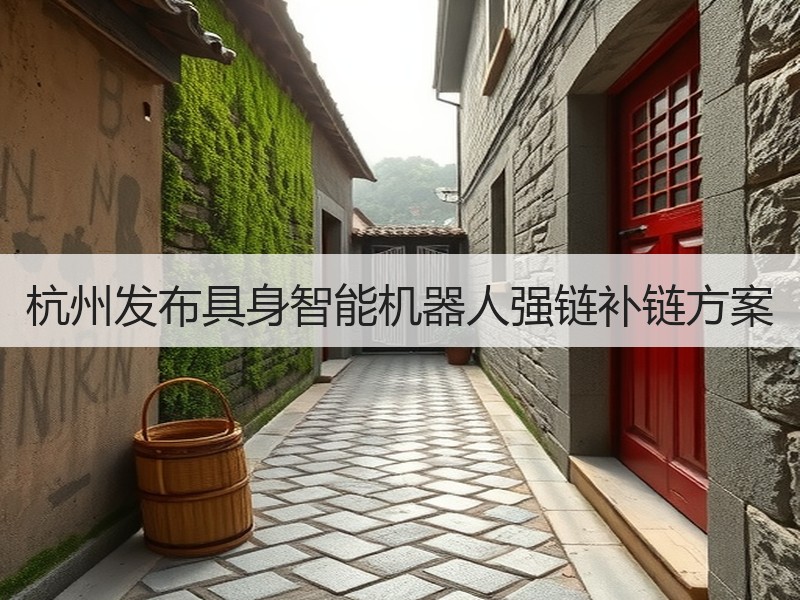杭州发布具身智能机器人强链补链方案