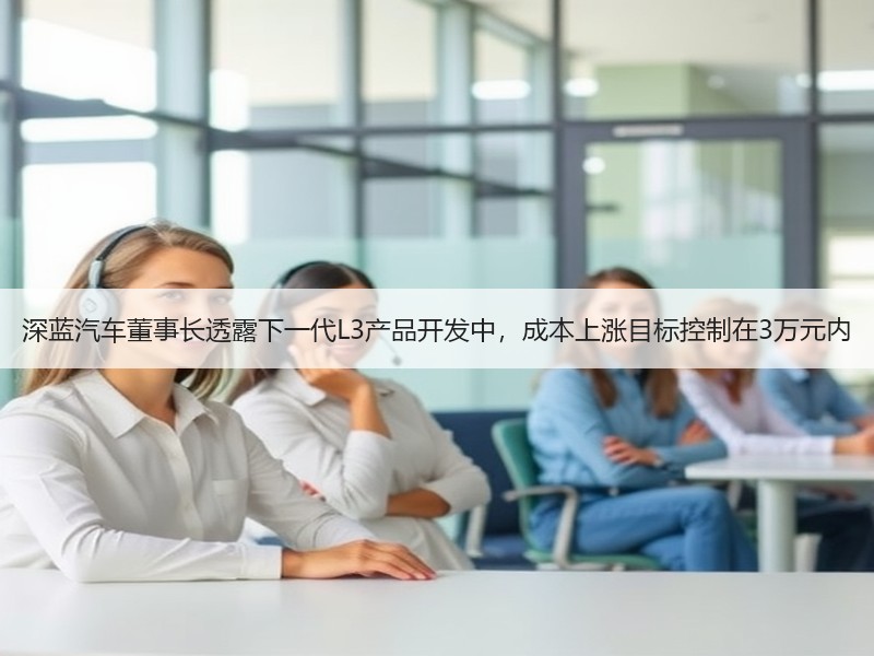 深蓝汽车董事长透露下一代L3产品开发中,成本上涨目标控制在3万元内 深蓝汽车董事长透露下一代L3产品开发中,成本上涨目标控制在3万元内