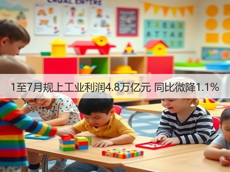 1至7月规上工业利润4.8万亿元 同比微降1.1%