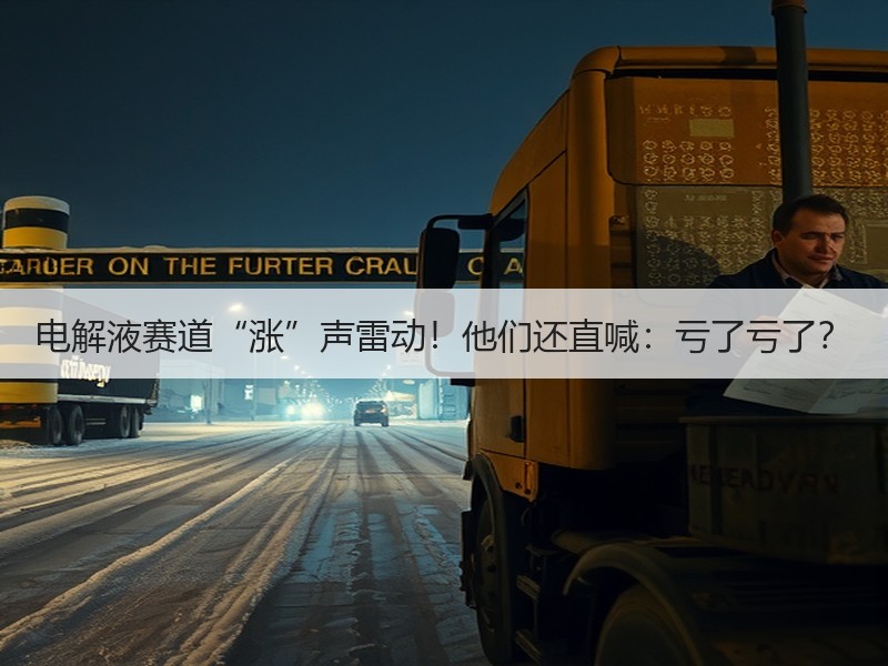电解液赛道“涨”声雷动！他们还直喊：亏了亏了？