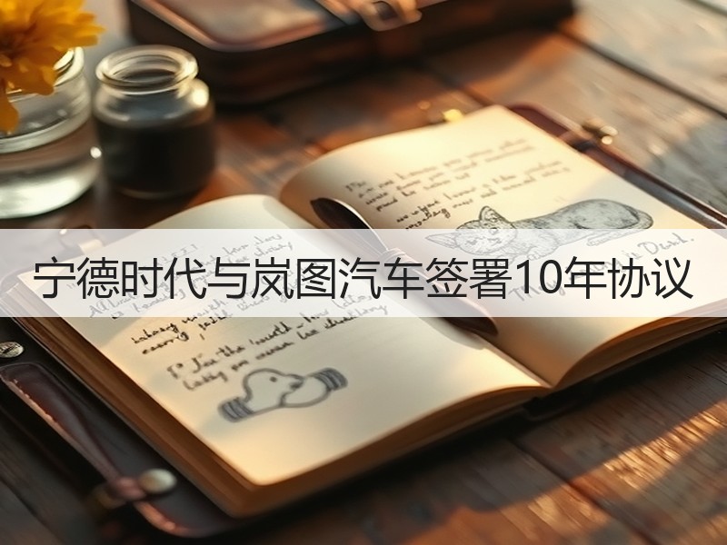 宁德时代与岚图汽车签署10年协议