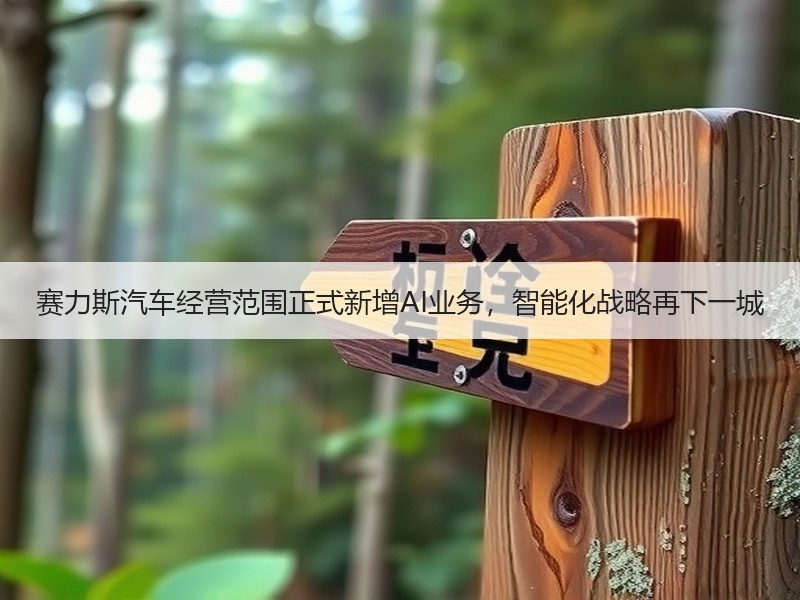 赛力斯汽车经营范围正式新增AI业务,智能化战略再下一城 赛力斯汽车经营范围正式新增AI业务,智能化战略再下一城